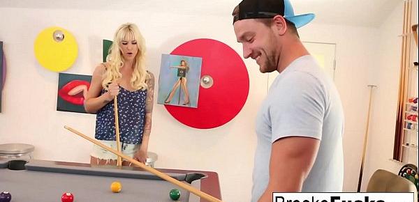  Brooke plays sexy billiards with Vans balls